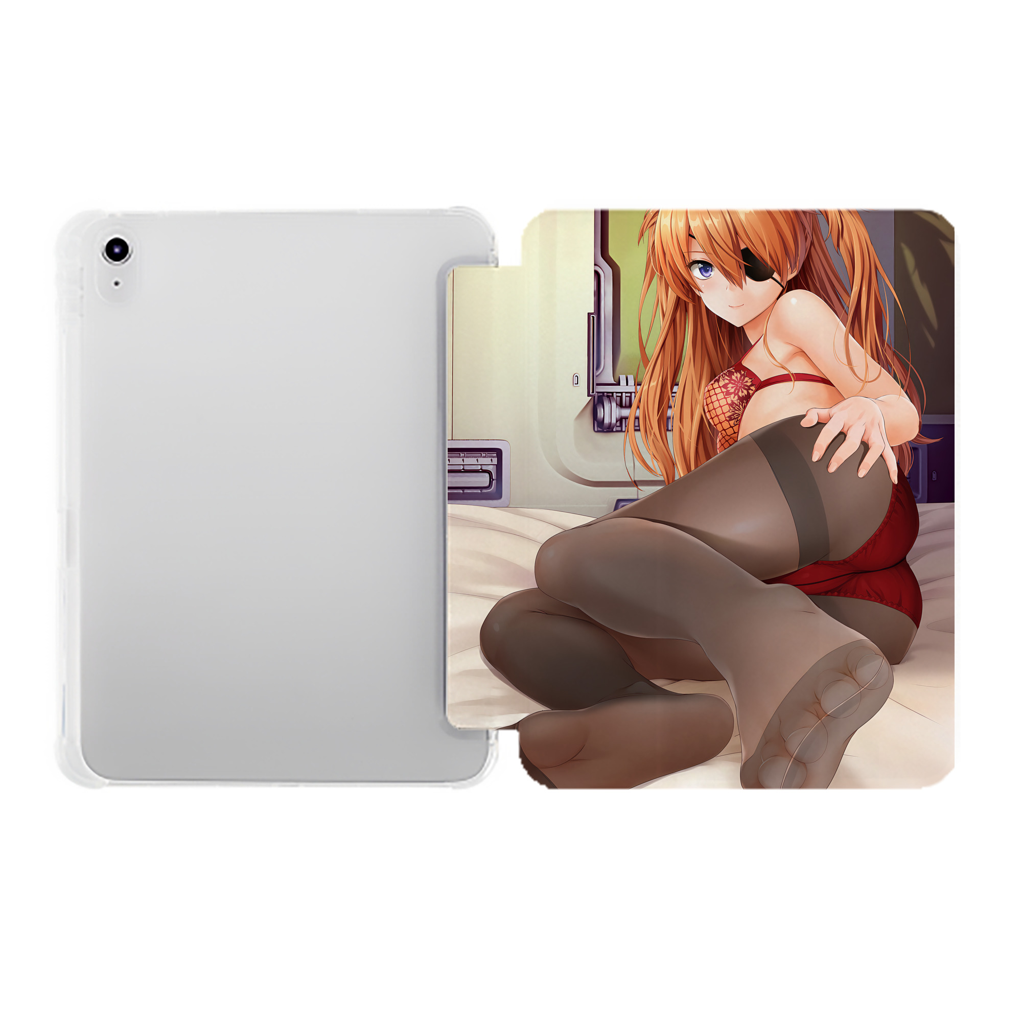 （画像用） EVA 新世紀エヴァンゲリオン IPad ケース ペン収納付き 三つ折りスタンド PUレザー×シリコン 対応機種9.5/10.5/10.9インチ